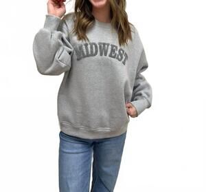 NEW PANACHE APPAREL midwest sweatshirt in gray